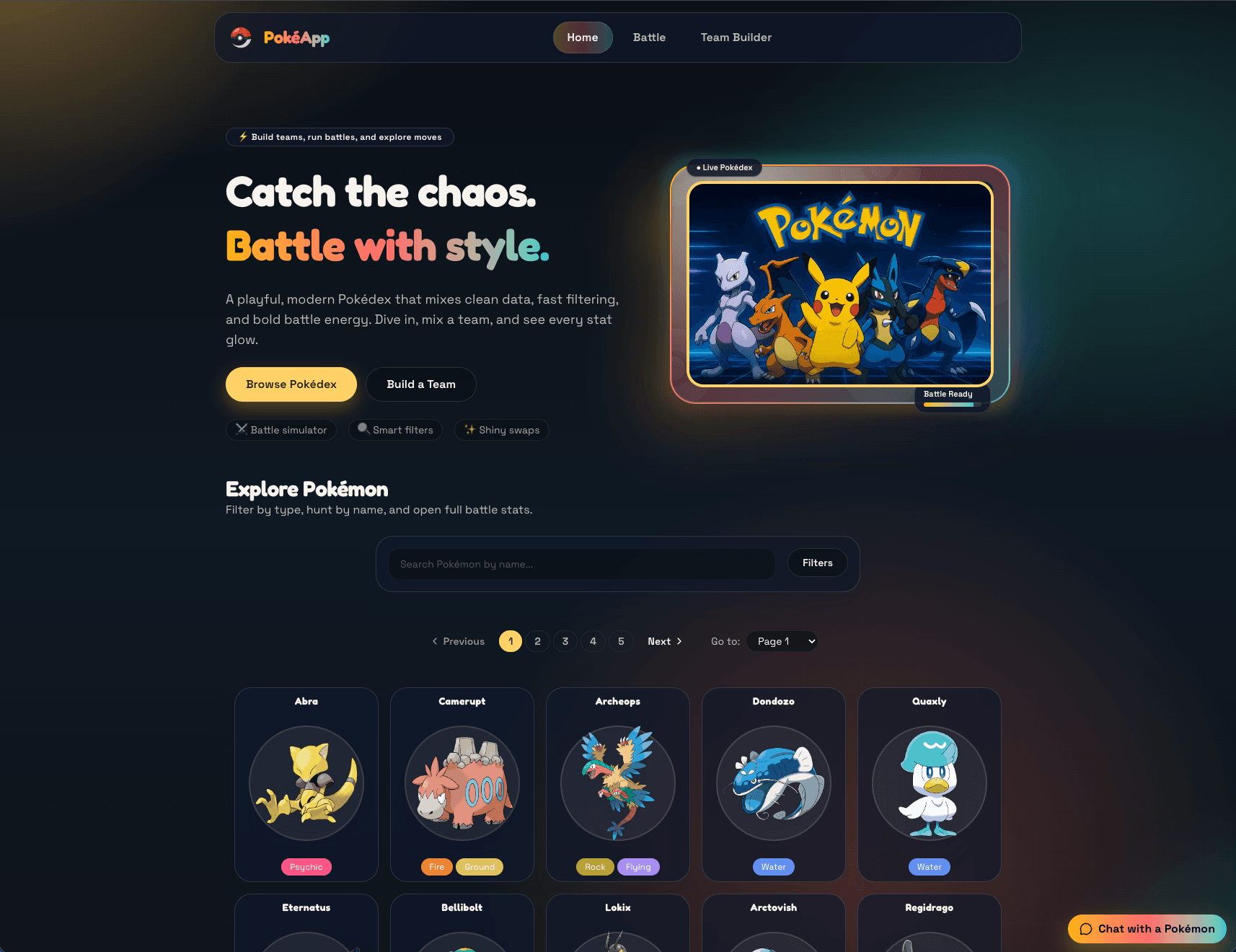 Pokédex preview